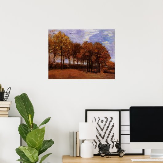 Autumn Landscape van Vincent van Gogh Poster (Thuiskantoor)