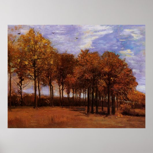 Autumn Landscape van Vincent van Gogh Poster (Voorkant)