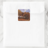 Autumn Landscape van Vincent van Gogh Vierkante Sticker (Tas)