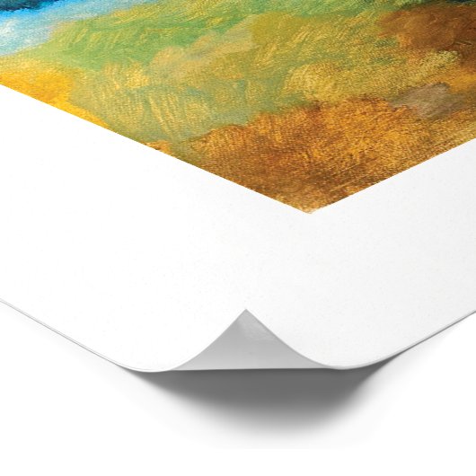 Autumn Landscape van Wassily Kandinsky Poster (Hoek)