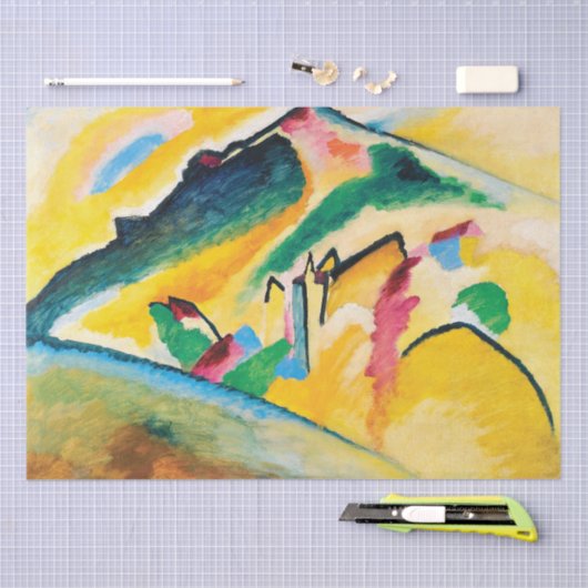 Autumn Landscape van Wassily Kandinsky Tissuepapier (Craft)