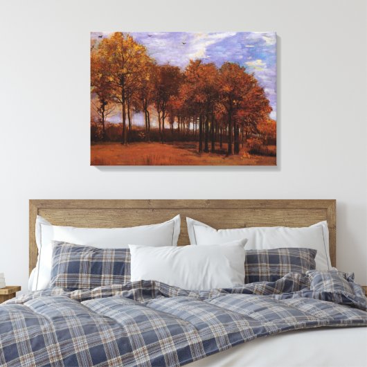 Autumn Landscape, Vincent van Gogh Canvas Afdruk (Insitu (Slaapkamer))