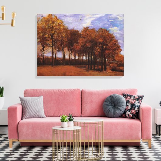 Autumn Landscape, Vincent van Gogh Canvas Afdruk (Insitu (Woonkamer))