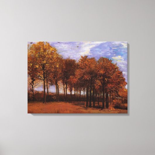 Autumn Landscape, Vincent van Gogh Canvas Afdruk (Voorkant)