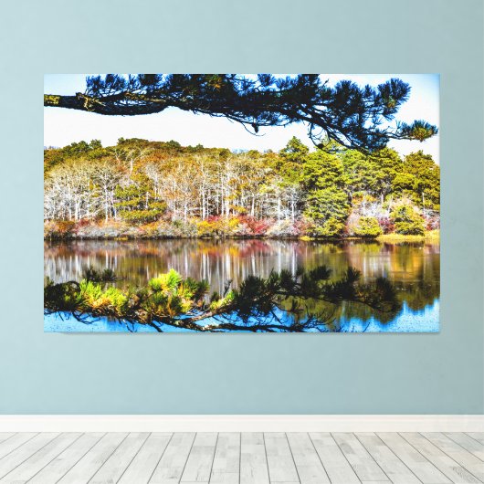 Autumn landschap canvas afdruk (Insitu (Houten vloer))