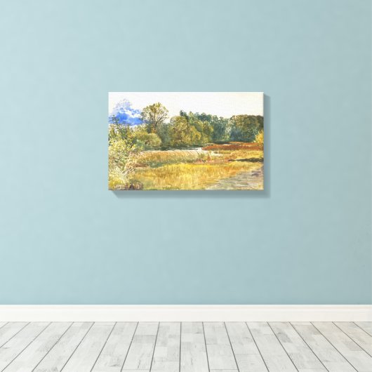 Autumn landschap in Rybiniszki Stanislaw Maslowski Canvas Afdruk (Insitu (Houten vloer))