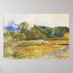 Autumn landschap in Rybiniszki Stanislaw Maslowski Poster