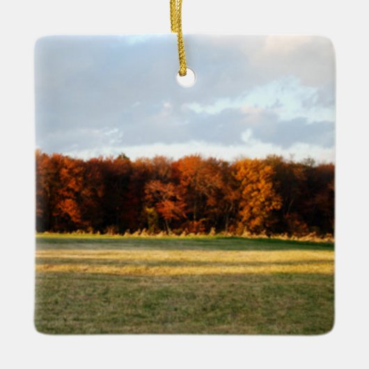 Autumn Landschap Keramisch Ornament (Voorkant)