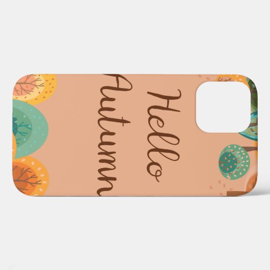 Autumn landschap met abstracte, vlakke handgeteken Case-Mate iPhone case (Achterkant (horizontaal))