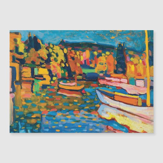 Autumn Landschap met Boats door Wassily Kandinsky (Voorkant)