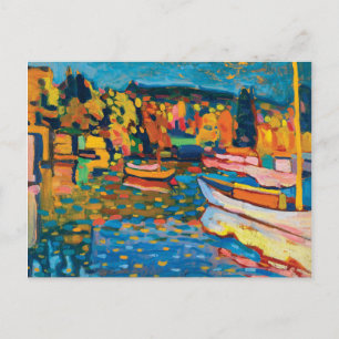 Autumn Landschap met Boats door Wassily Kandinsky Briefkaart