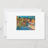 Autumn Landschap met Boats door Wassily Kandinsky Kaart (Achterkant)