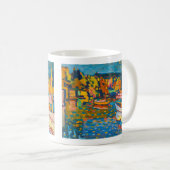 Autumn Landschap met Boats door Wassily Kandinsky Koffiemok (Voorkant rechts)