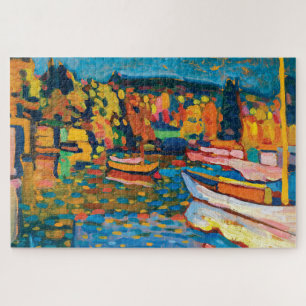 Autumn Landschap met Boats door Wassily Kandinsky Legpuzzel