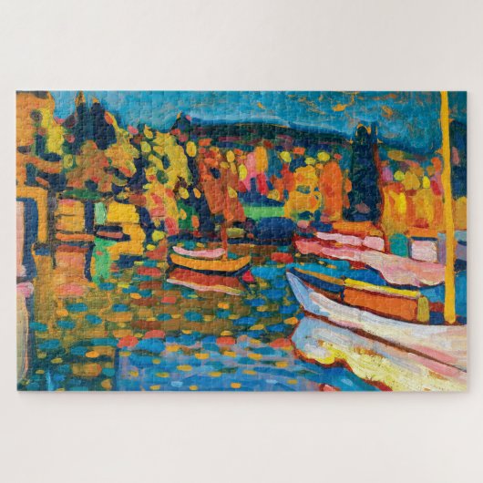 Autumn Landschap met Boats door Wassily Kandinsky Legpuzzel (Horizontaal)