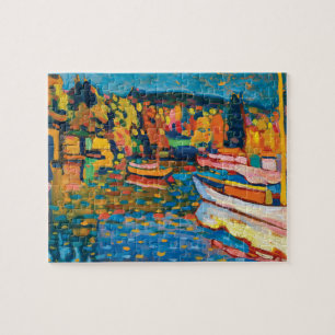 Autumn Landschap met Boats door Wassily Kandinsky Legpuzzel