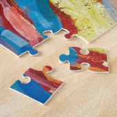 Autumn Landschap met Boats door Wassily Kandinsky Legpuzzel (Zijkant)