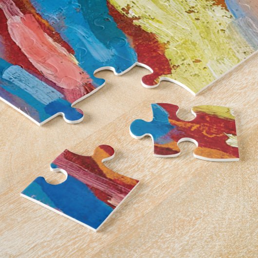 Autumn Landschap met Boats door Wassily Kandinsky Legpuzzel (Zijkant)