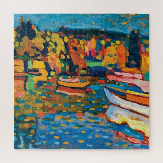 Autumn Landschap met Boats door Wassily Kandinsky Legpuzzel (Verticaal)