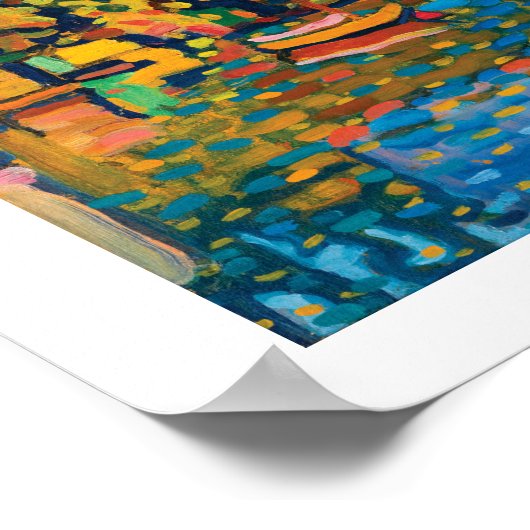 Autumn Landschap met Boats door Wassily Kandinsky Poster (Hoek)