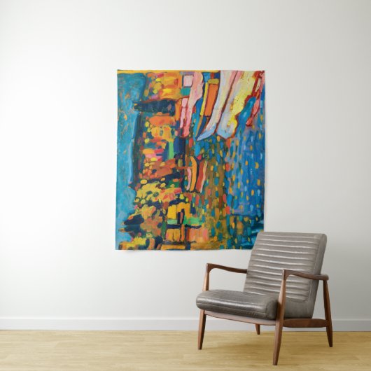 Autumn Landschap met Boats door Wassily Kandinsky Wandkleed (In situ)