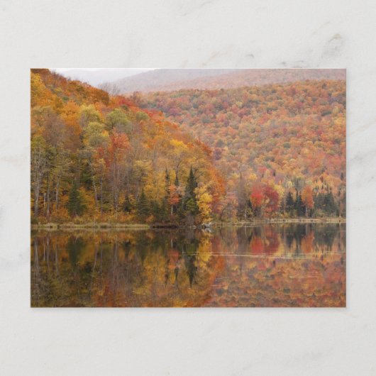 Autumn landschap met meer, Vermont, VS 2 Briefkaart (Voorkant)