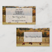Autumn Landschap met paarden en koeien Visitekaartje (Voorkant / Achterkant)
