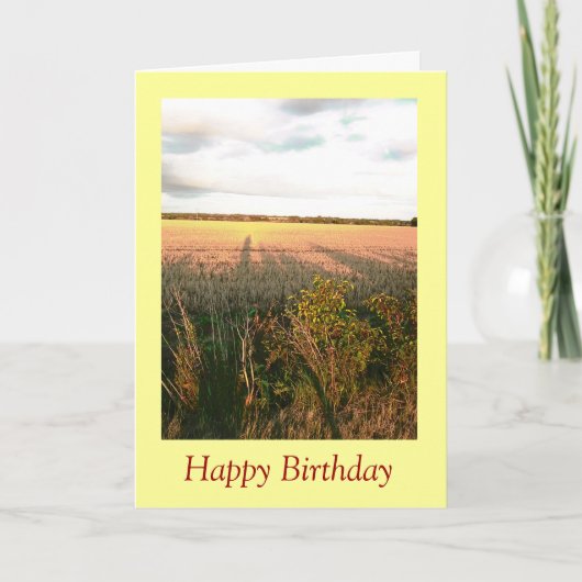 Autumn landschap met roestkleurige fotokunst kaart (Voorkant)