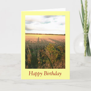 Autumn landschap met roestkleurige fotokunst kaart