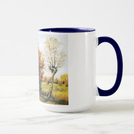 Autumn Landschap met vier bomen Mok