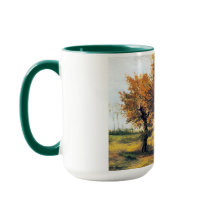 Autumn Landschap met vier bomen