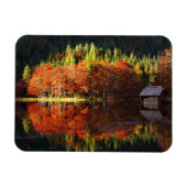 Autumn landschap op een meer magneet (Horizontaal)