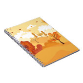 Autumn landschap. Panoramiek op landschap Notitieboek (Rechterzijde)