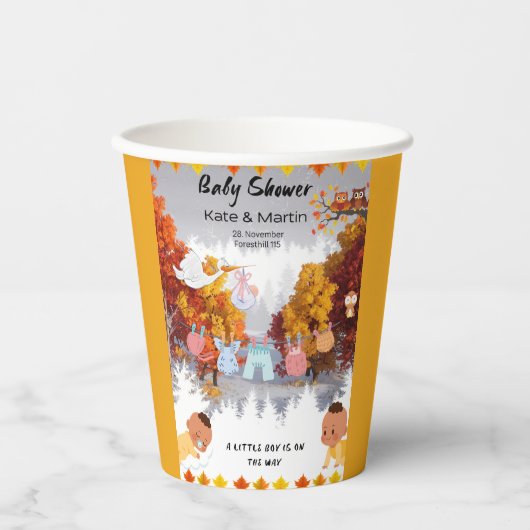 Autumn Landschap Papieren Bekers (Voorkant)