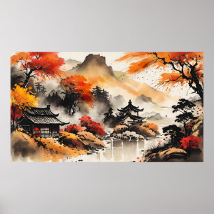 Autumn landschap poster