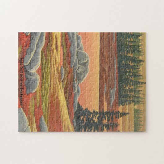 Autumn Landschap Puzzle Personalized Polar Beren Legpuzzel (Horizontaal)