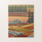 Autumn Landschap Puzzle Personalized Polar Beren Legpuzzel (Verticaal)