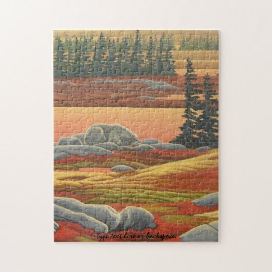Autumn Landschap Puzzle Personalized Polar Beren Legpuzzel (Verticaal)