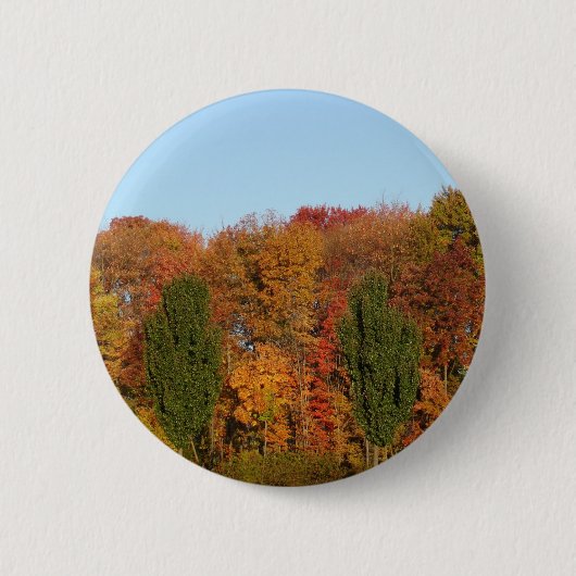 Autumn Landschap Ronde Button 5,7 Cm (Voorkant)