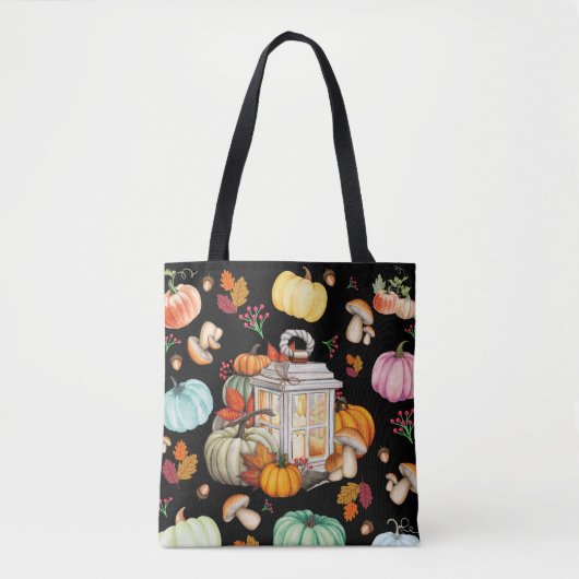 Autumn Lantern & Pumpkins Tote Bag (Voorkant)