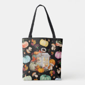 Autumn Lantern & Pumpkins Tote Bag (Achterkant)