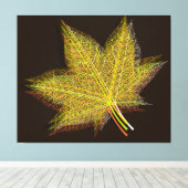 Autumn Leaf 3 Canvas Afdruk (Insitu (Houten vloer))