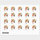 Autumn Leaf Abstract Ronde Sticker (Vel)