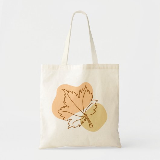 Autumn Leaf & Abstracte Blob Shape Grocery Shoppin Tote Bag (Voorkant)