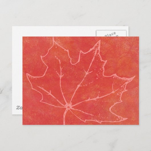 Autumn Leaf Art Briefkaart (Voorkant / Achterkant)