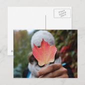 Autumn Leaf briefkaart (Voorkant / Achterkant)