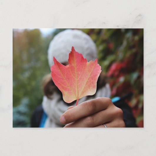 Autumn Leaf briefkaart (Voorkant)