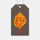 Autumn Leaf Cadeaulabel (Achterkant)
