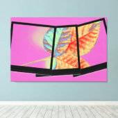 Autumn leaf canvas afdruk (Insitu (Houten vloer))