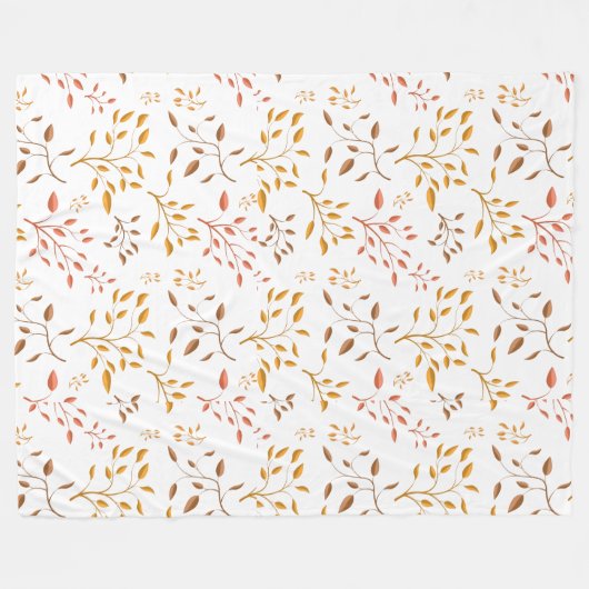 Autumn Leaf Cascade – Cozy Fleece Blanket (Voorkant (Horizontaal))